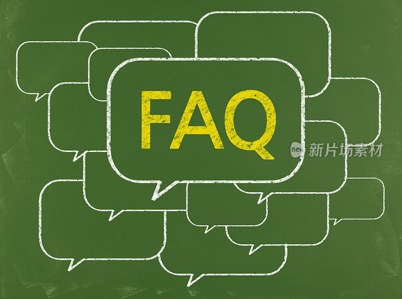 FAQ -商业黑板背景